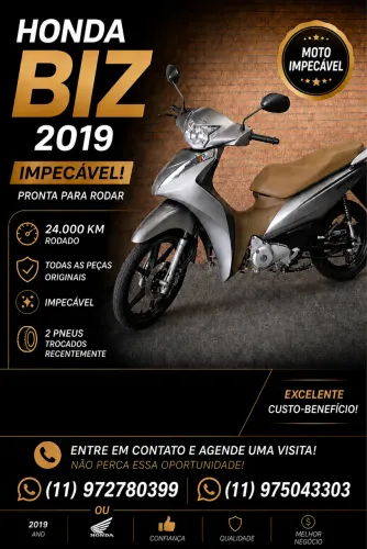 Honda/Biz 125cc 2019 Completa