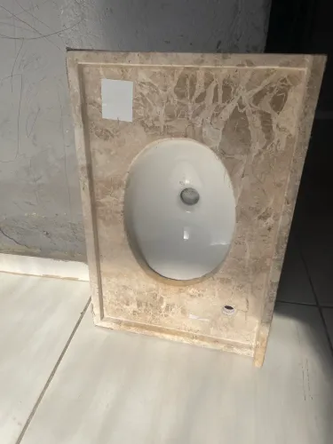 VENDO LAVATORIO COM CUBA DE MARMORE 60x40 NOVO