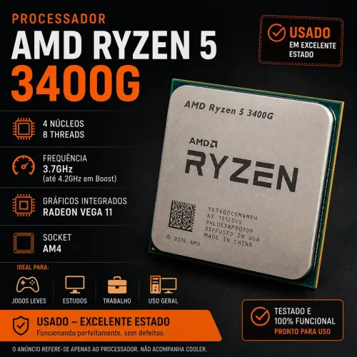 Ryzen 5 3400G AM4 Processador
