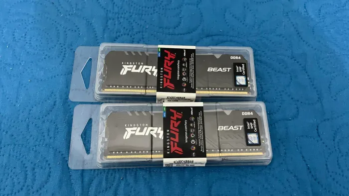 Memória Ram Kingston Fury Beast, RGB, 16gb 2x8, 3200MHz, DDR4, CL16