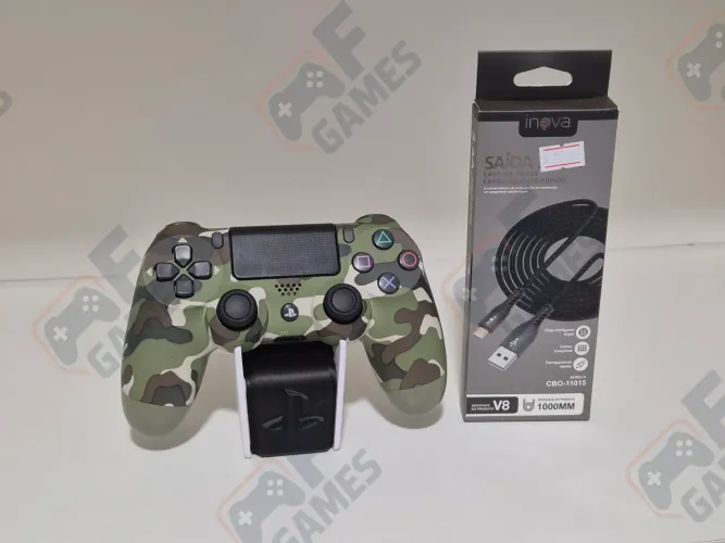 Controle PS4 Original Camuflado Seminovo | Aceito Cartão!!!