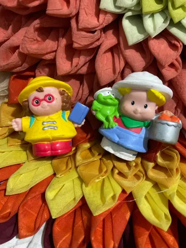Kit Bonecos miniaturas little people fisher price 