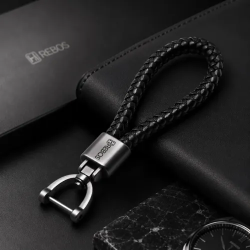 Chaveiro Premium Trançado em Couro | Mosquetão Metal Luxo