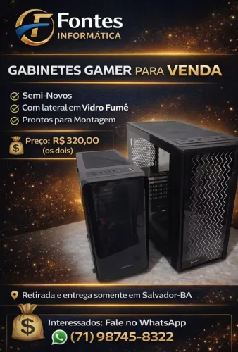Gabinetes Gamers Semi-Novos