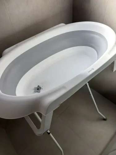 Banheira Smile Safety 1st - Grey - Com suporte e redutor removível para recém nascido