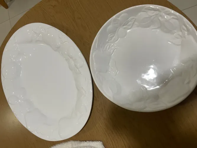 Conjunto cerâmica de servir