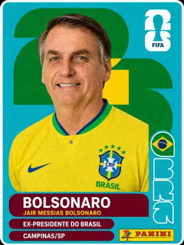 Figurinha da copa 2026 personalizada do Bolsonaro 
