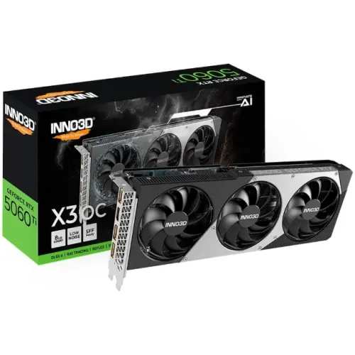 Placa de Video Inno3D RTX 5060 Ti X3 OC Geforce Nvidia, 8Gb 128bits, DLSS 4 