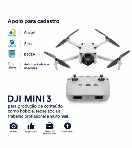 DJI MINI 3 standart controle sem tela **(Novo e Lacrado)** OFERTA ESPECIAL