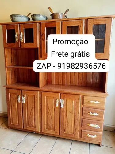 Armário de cozinha 5 portas todo de angelim madeira de lei NOVO!