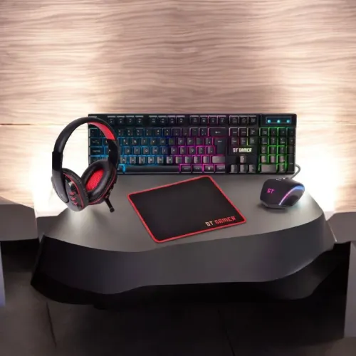 Kit Gamer Goldentec com Headset + Teclado + Mouse 1200DPI + Mousepad