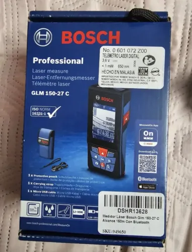 [LACRADA] Trena laser Bosch GLM 150-27 C alcance 150m com Bluetooth