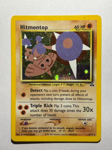 Hitmontop (3/75) holo carta Pokémon