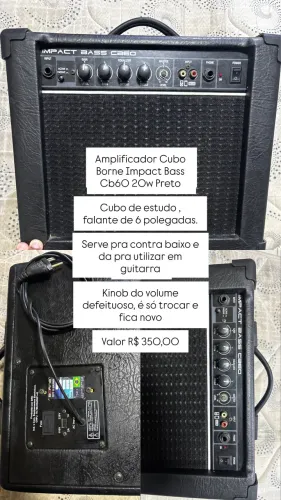 Cubo de contra baixo ou guitarra ( estudo)