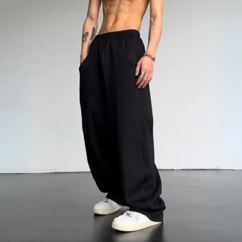 Calça Baggy Moletom Preta