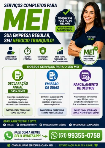 DECLARAÇÃO ANUAL DO MEI, DAS, PARCELAMENTO