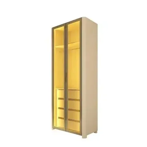 Módulo Guarda-roupa Reflecta 2 Portas com Led 100% Mdf Dividimos Em Até 10x Sem Juros