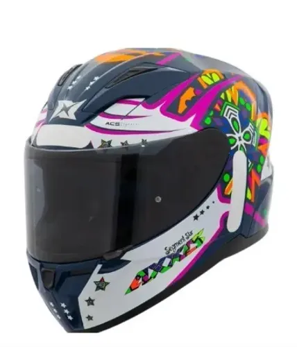 Capacete Axxis Segment Star Azul Gloss Premium