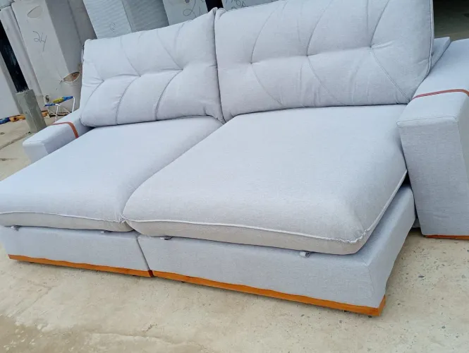 Sofá Retrátil luxo...2.90cm linho...
