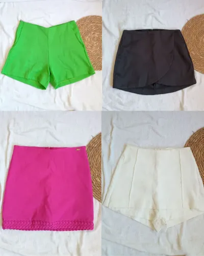 Combo shorts e saias para revenda atacado (12 peças)