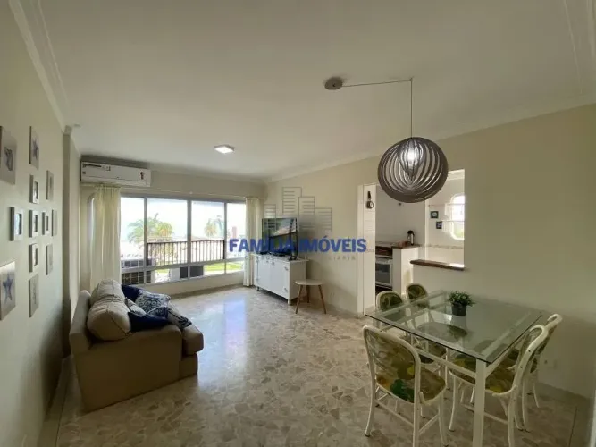 Apartamento para alugar vista mar 3 quartos mobiliado em Santos SP