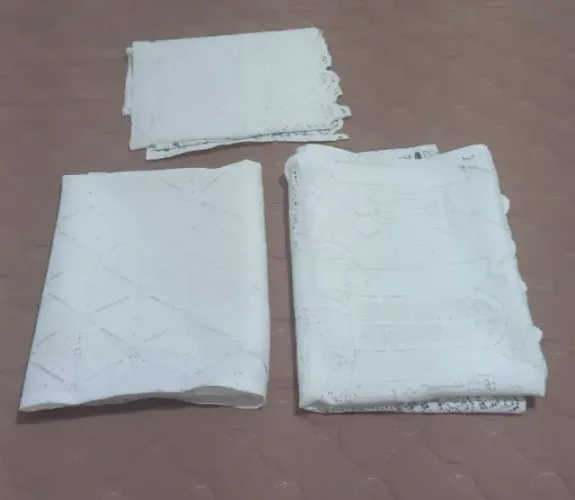 Cortina de renda cozinha para uso com varão usado.