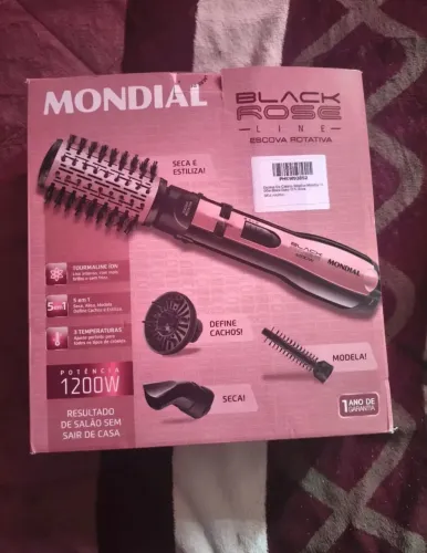 Escova rotativa Mondial Black Rose 5em 1
