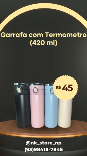 Garrafa com Termometro (420 ml)
