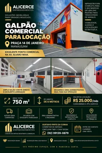ALUGO PREDIO NO CENTRO 750 M2 PRONTO