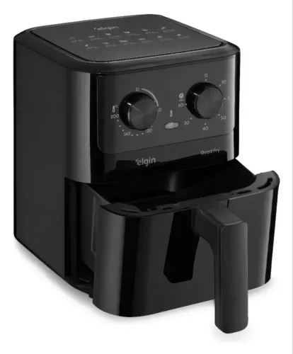 Fritadeira Elétrica Air Fryer Quad Fry Elgin 4,2 L, 1400w Preto