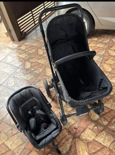 Carrinho de Bebê Moisés + Bebê Conforto - Marca Cosco - Super Conservado
