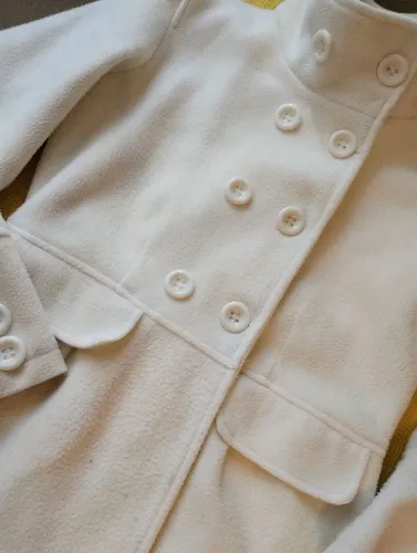 Casaco em soft off white - P