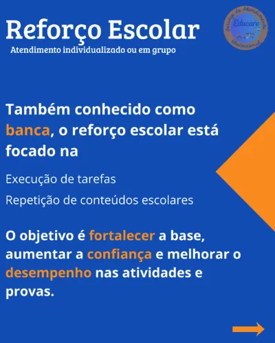 Banca e reforço escolar da pró Fátima