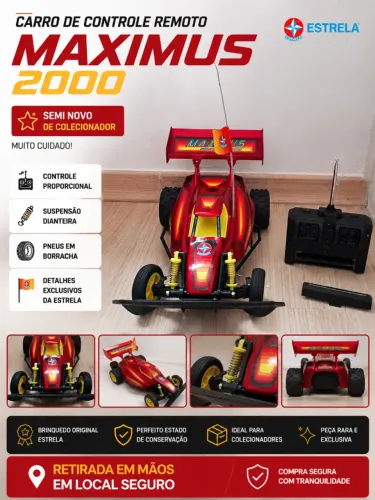 Carro de controle remoto maximus 2000 estrela (carro de colecionador)