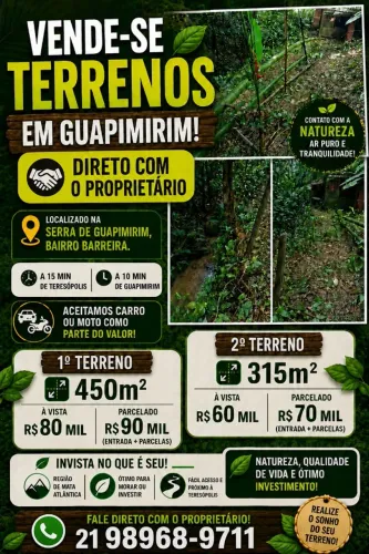 Terreno 450 MT em Guapimirim