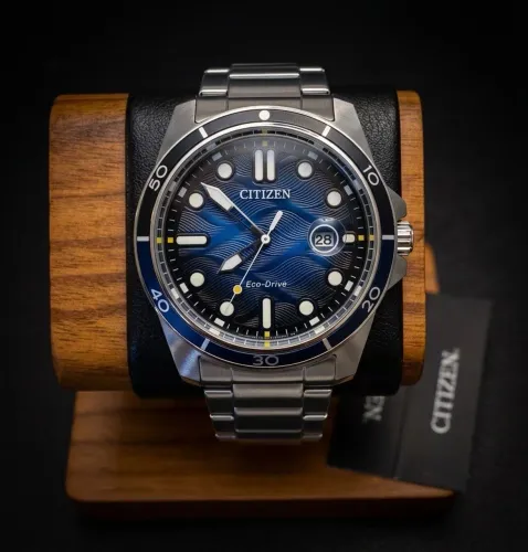 Relógio Citizen Eco Drive Marine Azul Novo