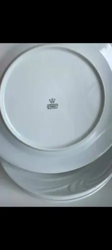 Prato rasos 27cm porcelana Schmidt três peças 