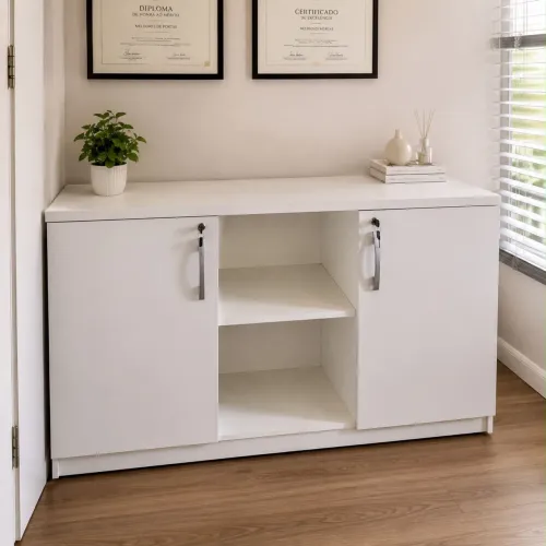 Armário horizontal branco escritório novo