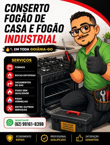 ? CONSERTO DE FOGÃO RESIDENCIAL E INDUSTRIAL ?<br>