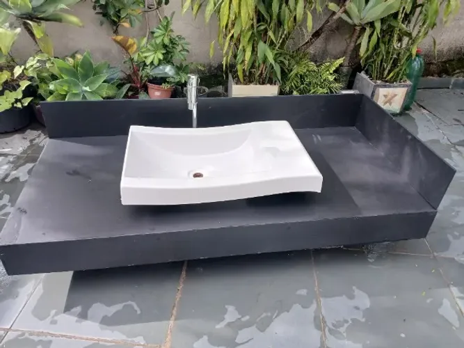 Pia de banheiro 120x55 de porcelanato