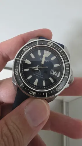 Relógio Seiko Prospex King Samurai Dark Manta Ray Automático Azul SRPF79B1