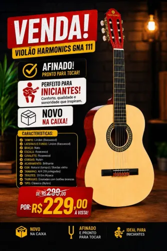 Violão harmonics gna 111 novo 