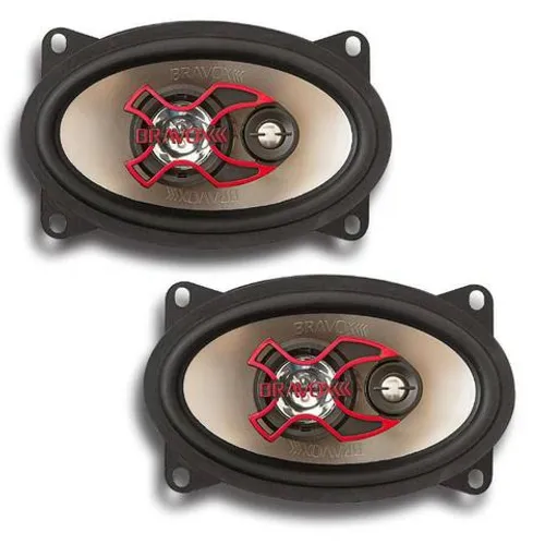 Alto Falante 4x6" Polegadas Triaxial Bravox 80w Rms B3X46X