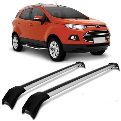 Travessa Rack Teto Alumínio Ford Ecosport Todas -  Preta / Prata - Projecar