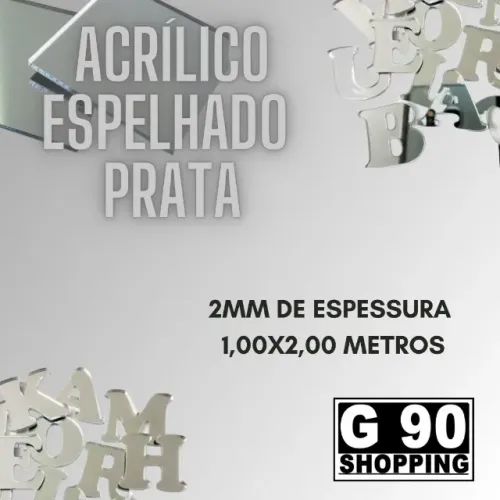 Chapa de Acrílico Espelhado Prata