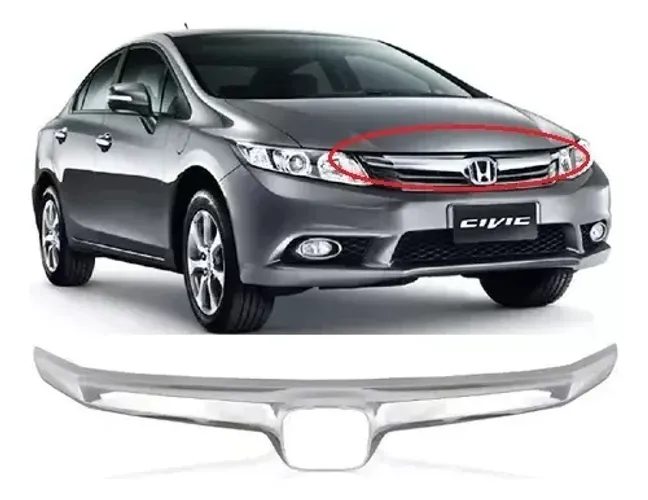 Friso Cromado Grade Radiador Civic 2012 2013 2014