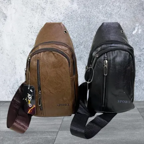 Pochete Transversal de Couro 