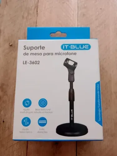 Suporte De Mesa Microfone Mini Pedestal 