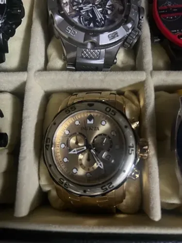 Relógio Masculino Invicta Pro Diver 0074 Dourado Gold 48mm - Dourado