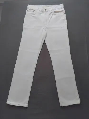 Calça Brim Branca 40 Seminova